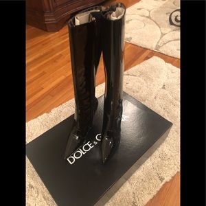 Dolce & Gabbana pattens leather boots